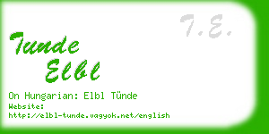 tunde elbl business card